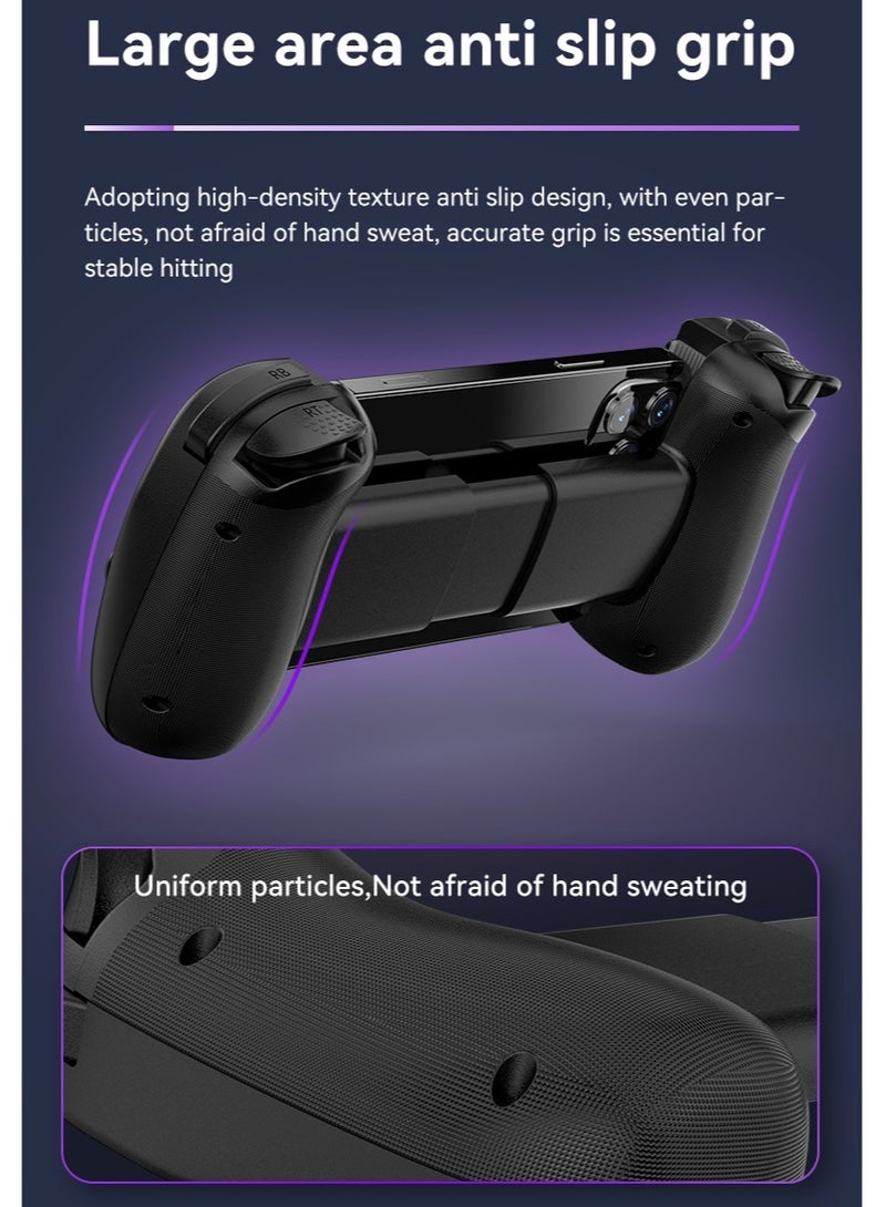 D8 Mobile Gaming Controller for iPhone/Android/PC/Nintendo Switch/PS4, Cloud Games, with Hall Effect Joystick, 6 Axis Gyro (White)