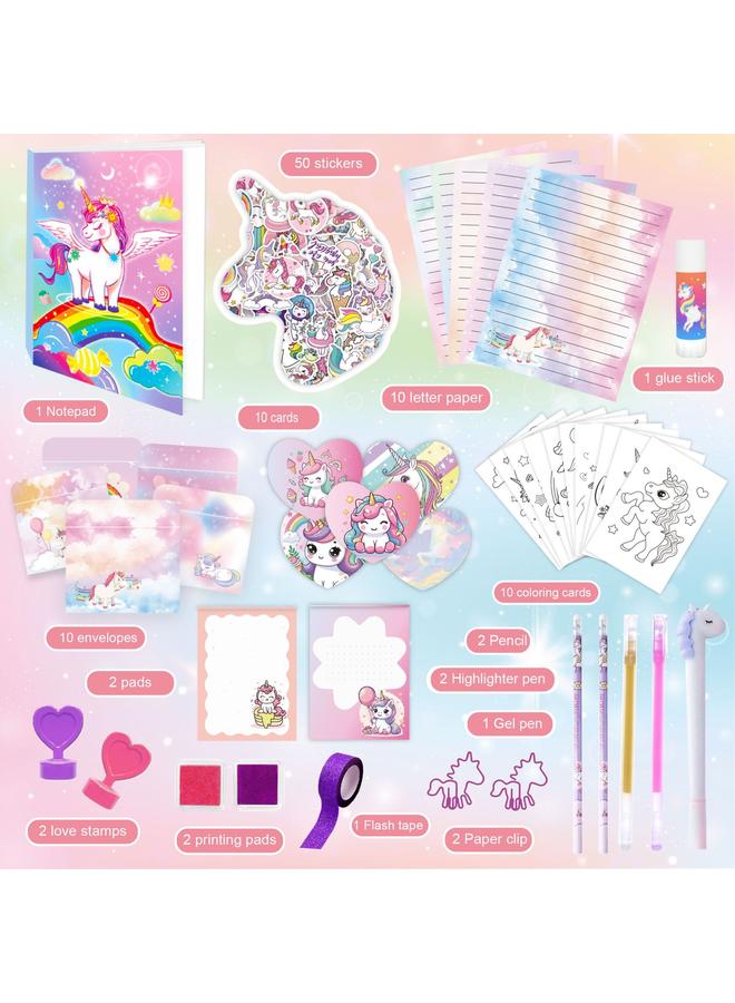 Bluejw Unicorn Purple DIY Diary Suit Hand Account Girl Birthday Gift Scrapbook New Product - Image 2