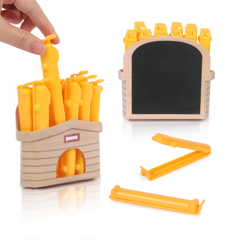 Figarge Pack of 12 Sealing Clip French Fries Sealing Clips Magnetic Bag Clips Food Clips Sealing Clip for Sealing Food Snacks Sweets Coffee Clippers - Image 1