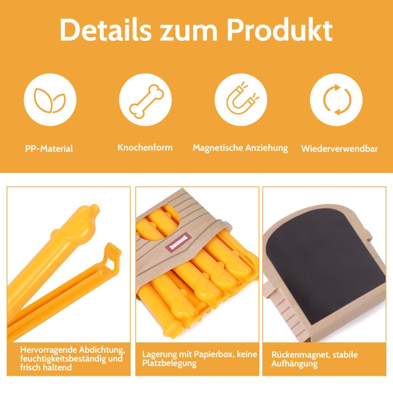 Figarge Pack of 12 Sealing Clip French Fries Sealing Clips Magnetic Bag Clips Food Clips Sealing Clip for Sealing Food Snacks Sweets Coffee Clippers - Image 3