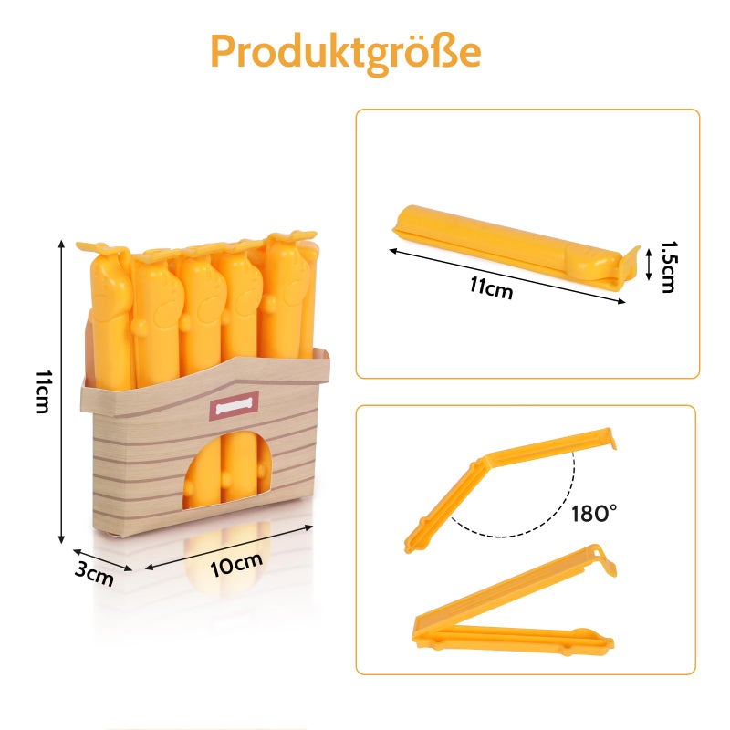 Figarge Pack of 12 Sealing Clip French Fries Sealing Clips Magnetic Bag Clips Food Clips Sealing Clip for Sealing Food Snacks Sweets Coffee Clippers - Image 5