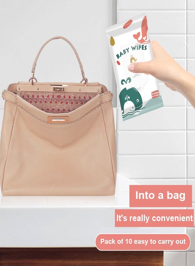 Multipurpose Pure Cleansing Soft Cotton Wet Baby Wipes for Delicate Skin 20x10 cm - Image 3