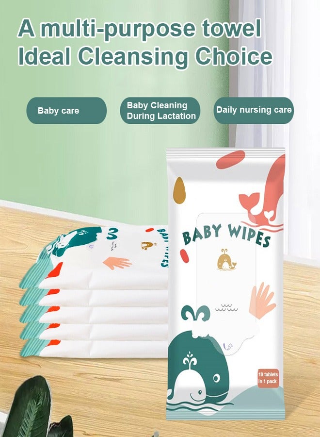 Multipurpose Pure Cleansing Soft Cotton Wet Baby Wipes for Delicate Skin 20x10 cm - Image 4