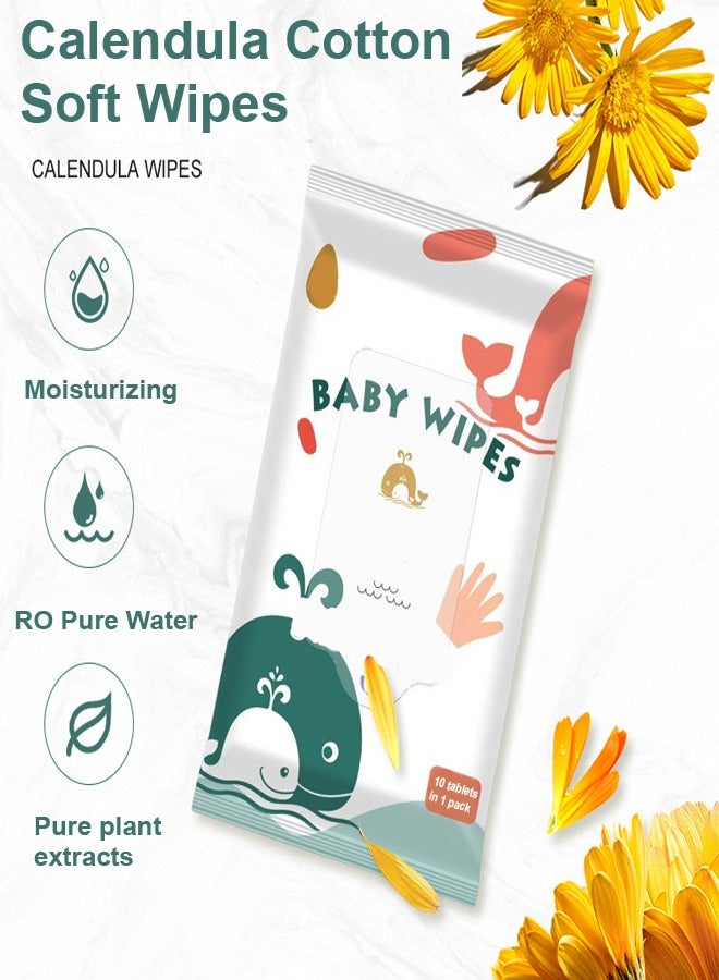 Multipurpose Pure Cleansing Soft Cotton Wet Baby Wipes for Delicate Skin 20x10 cm - Image 2