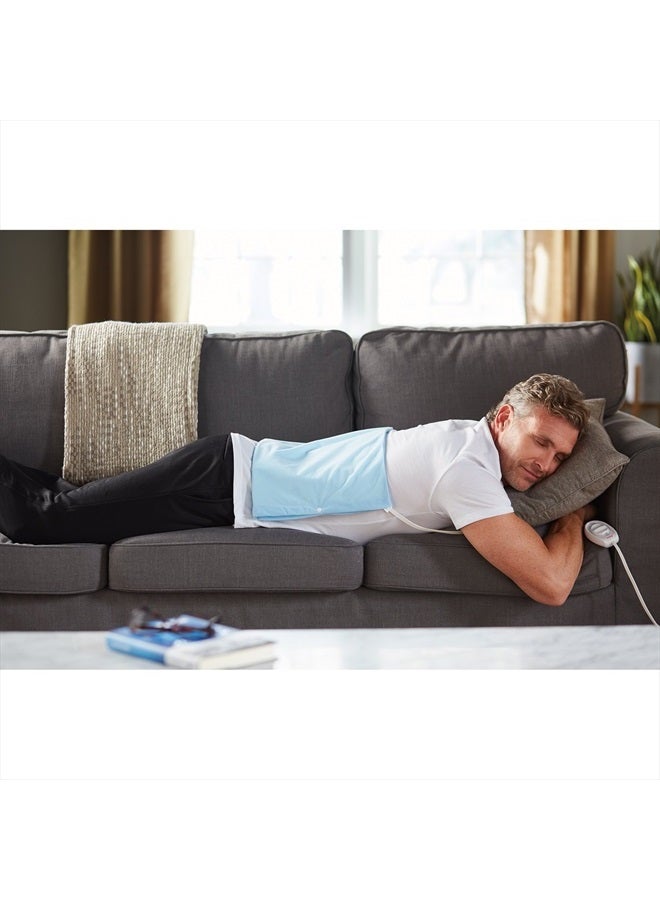Sunbeam Heating Pad for Pain Relief | Standard Size Ultra Heat, 3 Heat Settings | Light Blue, 12 Inch x 15 Inch - Image 4