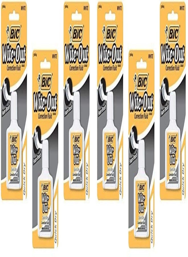 Wite Out Quick Dry Correction Fluid, 0.7 FL oz (Pack of 3) (Тwo Рack) - Image 1