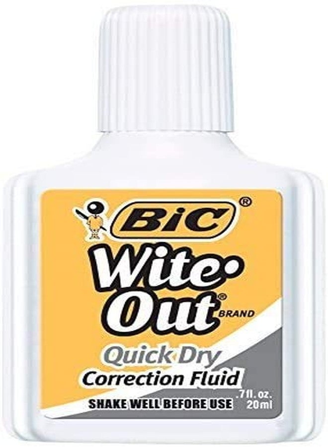 Wite Out Quick Dry Correction Fluid, 0.7 FL oz (Pack of 3) (Тwo Рack) - Image 3