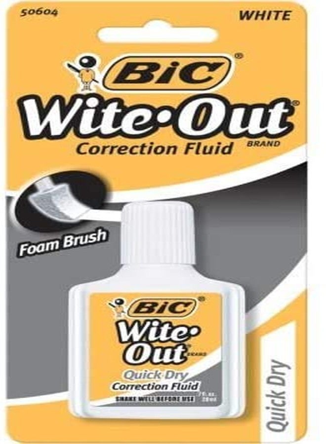Wite Out Quick Dry Correction Fluid, 0.7 FL oz (Pack of 3) (Тwo Рack) - Image 2