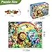 MZZOTOY Jungle Animals Puzzles for Kids Ages 48 100 Pieces Jigsaw Puzzles for Kids Ages 35 Puzzle for Girls and Boys Learning Educational Puzzles Toys in a Metal Box - Image 4