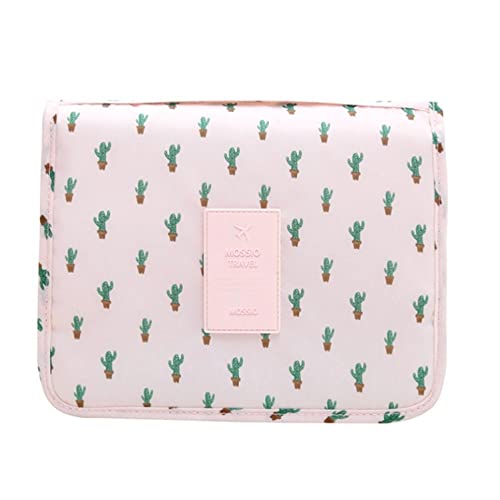 Mossio Hanging Toiletry Bag - Large Cosmetic Makeup Travel Organizer for Men & Women with Sturdy Hook (Cactus) - Image 1