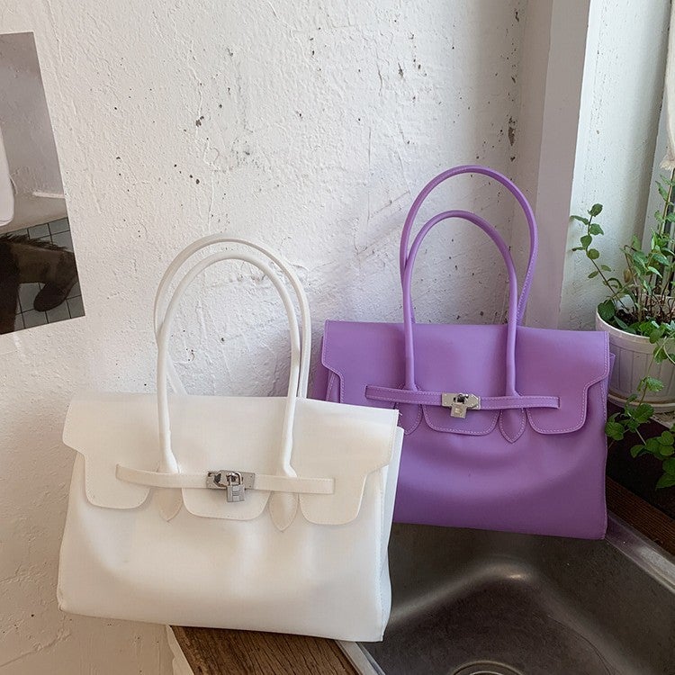 2026 Summer New Jelly Tote Bag, Fashion Transparent Large Capacity Shoulder Bag for Women - Image 3