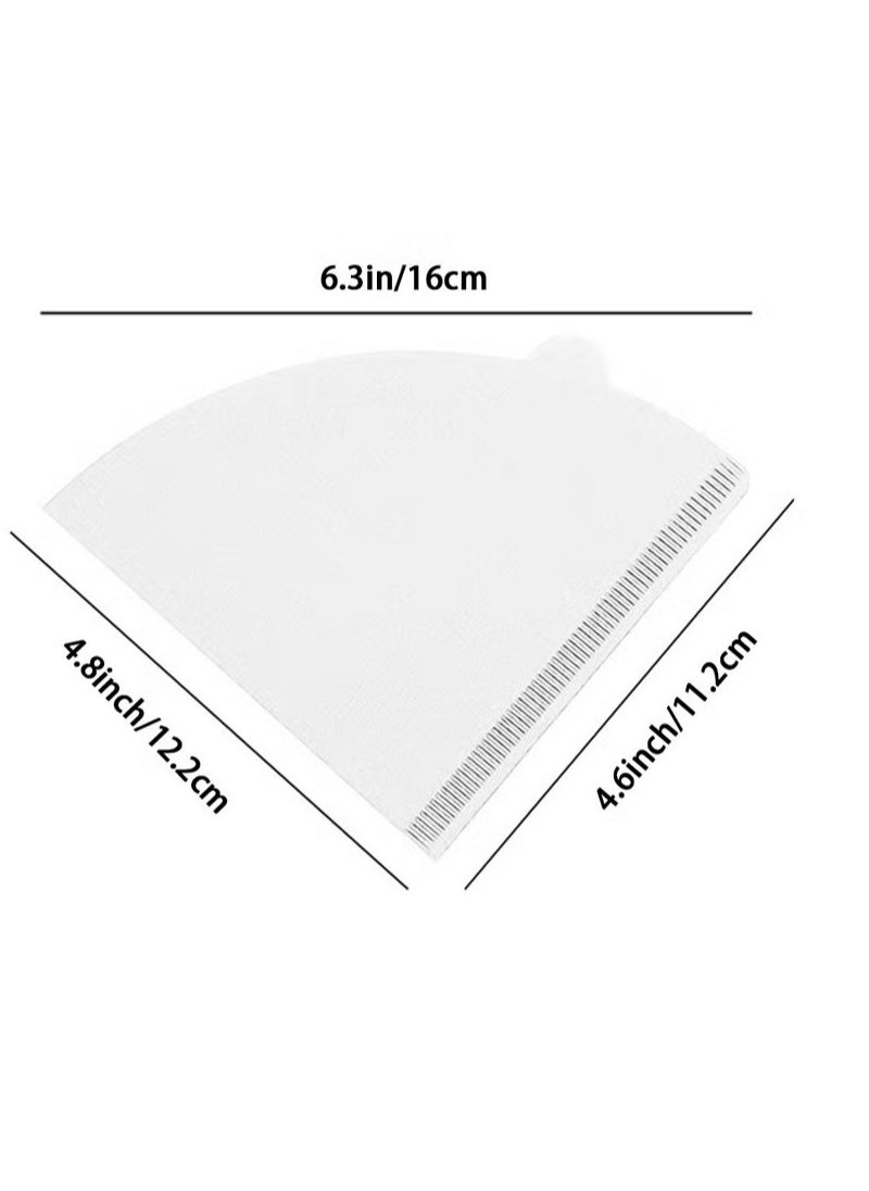 JSDUN 200 Pieces Coffee Filters, Conical Coffee Filters, V60 Disposable Conical White 02 Size, Natural Disposable Coffee Filter Paper White Paper Filters for Hand Pour-Over Coffee Makers and Drip Coffee Makers (1-4 Cups)  - Image 4