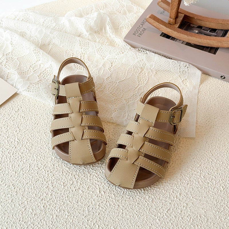 Korean Style Children''s Shoes, Summer Girls'' Birkenstock Sandals, Closed-Toe Boys'' Roman Shoes, Children''s Beach Shoes, Baby Shoes - Image 2