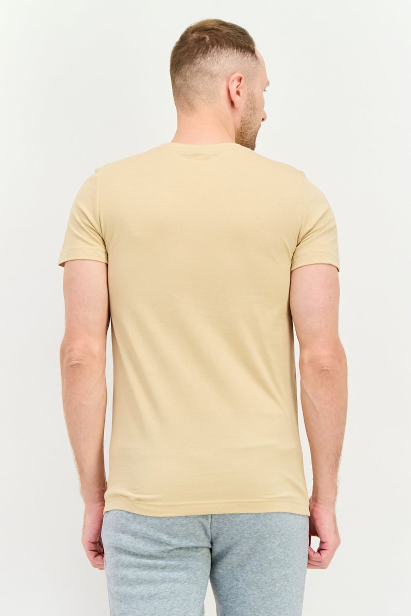 PUMA Men Sportswear Fit Short Sleeves Outdoor T-Shirt, Beige - Image 3