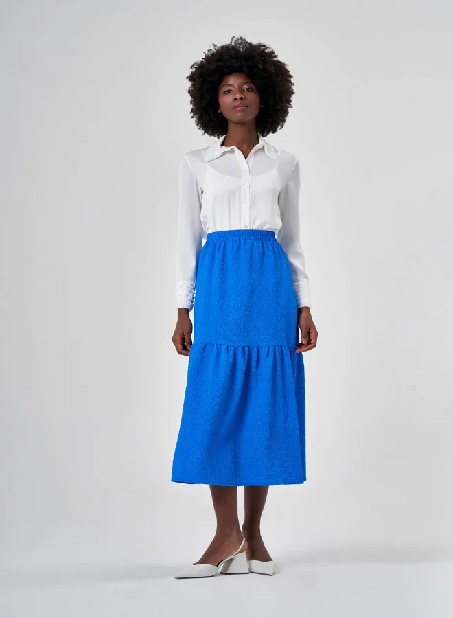 MIZALLE JACQUARD TEXTURED SKIRT
