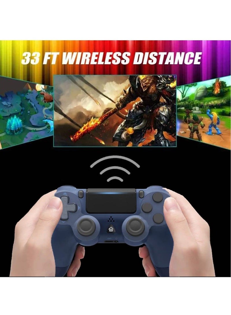 Captaintech Wireless Remote Controller Compatible with PS 4, Game Controller with Two Motors and Charging Cable, Stereo Headset Jack Multitouch Pad, Great Gamepad Gift for Girls/Kids/Man (Dark blue + Light blue) - Image 4