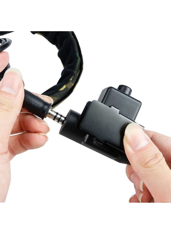 ATAIRSOFT U94 PTT Military Headset System Adapter Push-to-Talk 3.5mm Plug for Cell Phone, Baofeng, Kenwood (for Cell Phone) - Image 2
