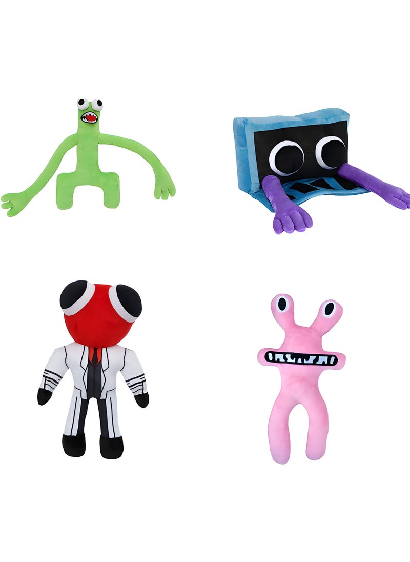 MAGIC VAULT 4pcs Rainbow Friends Plush Rainbow Friend Plushies Toy from Rainbow Friends Plushies Toys for Fans Halloween Game Fans (4pcs 04)  - Image 1