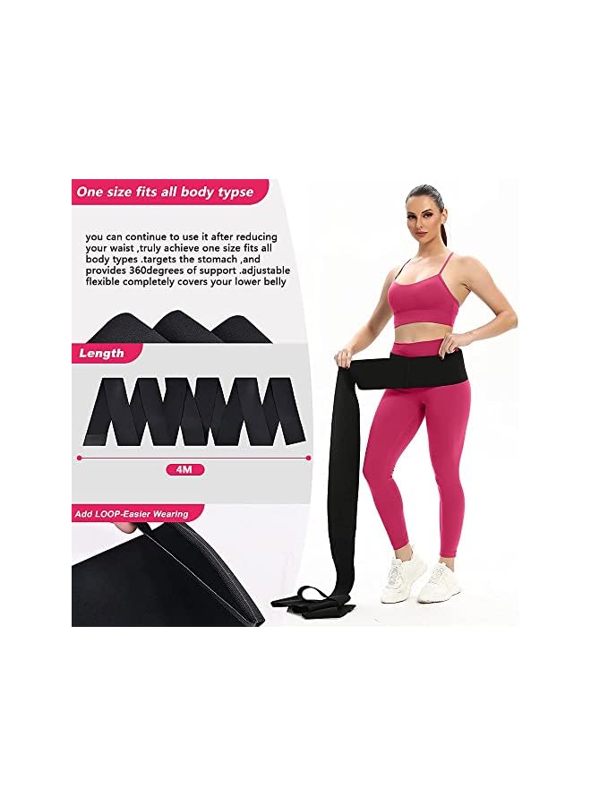 PROMASS Waist Trainer For Women Waist Wrap 4M, Tightness Adjustable & Non-Slip, Flexible Stomach Bandage Wrap, Lower Belly Fat, Post Partum - Image 3