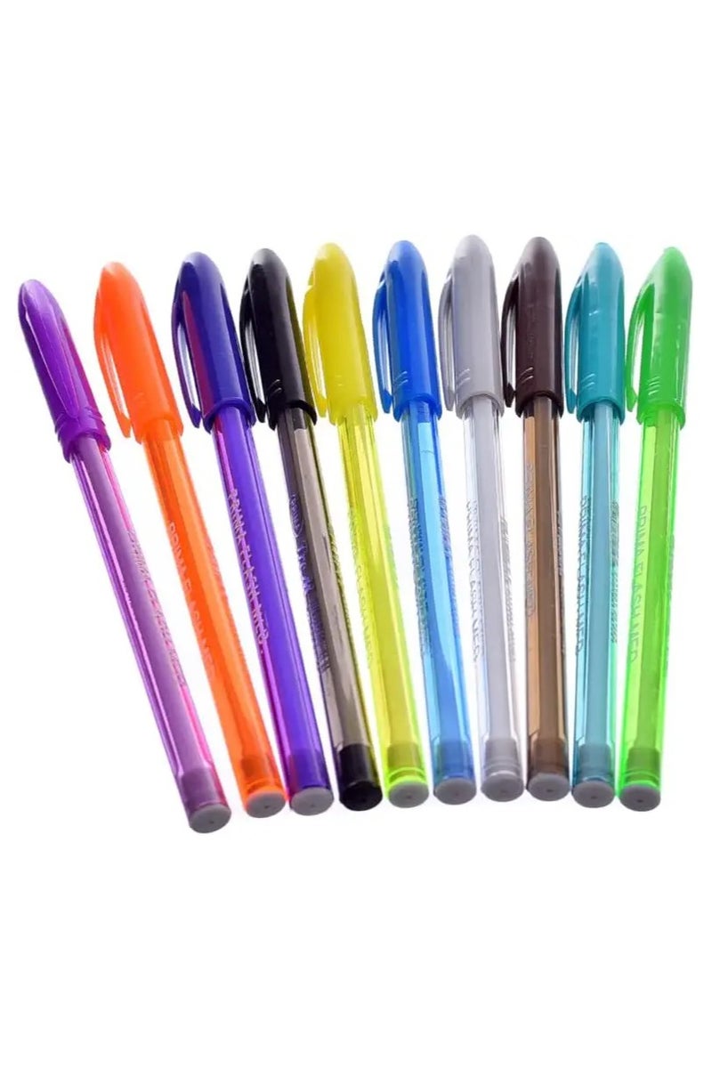Box School Supplies Set of 16 Pieces (2 Ballpoint Pens + 6 Eraser Pens + 4 Highlighter Pens + 3 Ballpoint Pens + 3 in 1 Paper Clips + 50 Sticky Notes) - Image 4
