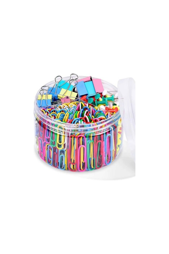 Box School Supplies Set of 16 Pieces (2 Ballpoint Pens + 6 Eraser Pens + 4 Highlighter Pens + 3 Ballpoint Pens + 3 in 1 Paper Clips + 50 Sticky Notes) - Image 5