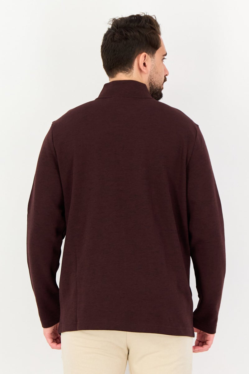 SKECHERS Men Sportswear Fit Training Track Jacket, Burgundy - Image 4