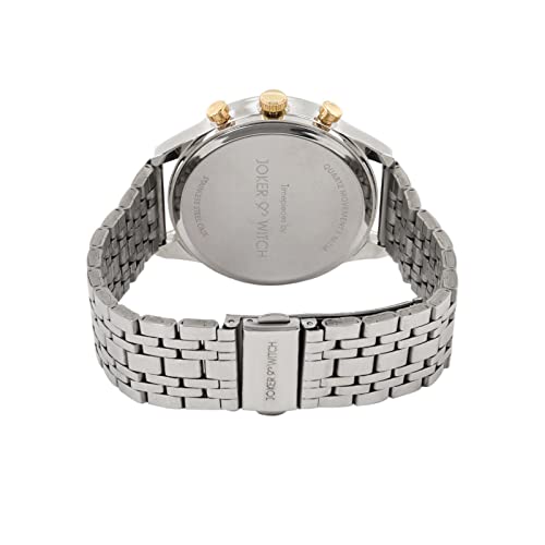 Joker & Witch Stainless Steel Lizzie & Philip Couple Analogue Watches, White Dial, Silver Band - Image 5