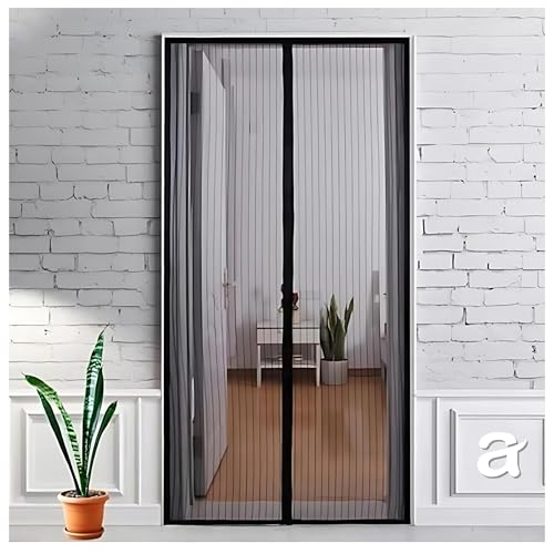 Arto Auto Close Magnetic Hands-Free Mesh Door Curtain | Polyester Mosquito & Insect Net with Self-Adhesive Hook Tape | Pet & Kid Friendly | Multicolor | 100 210 cm - Image 1