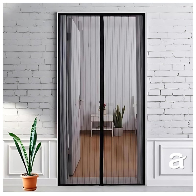 Arto Auto Close Magnetic Hands-Free Mesh Door Curtain | Polyester Mosquito & Insect Net with Self-Adhesive Hook Tape | Pet & Kid Friendly | Multicolor | 100 210 cm - Image 5