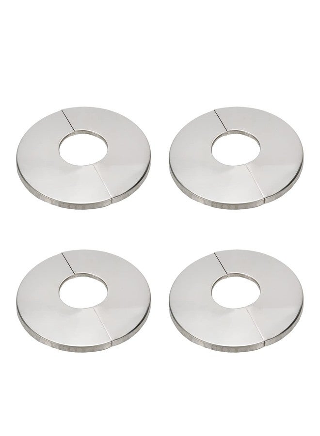 Tsnamay شفة تسنامي المنقسمة على الحائط، صفيحة دائرية من الفولاذ المقاوم للصدأ لأنابيب بقطر 2 بوصة/51 مم، عبوة من 4 قطع - Image 1