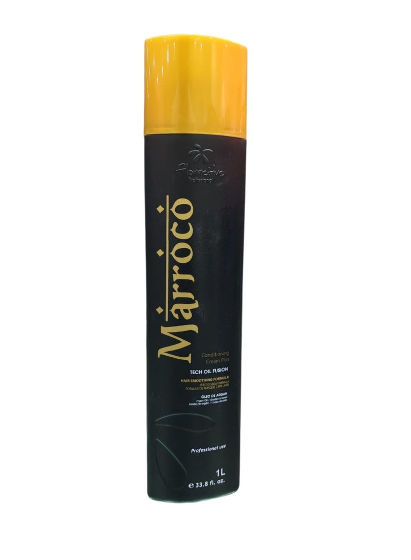 Floractive Marroco Conditioning Cream Plus - Hair Smoothing Treatment with Argan & Linseed Oil (1L) - Image 1
