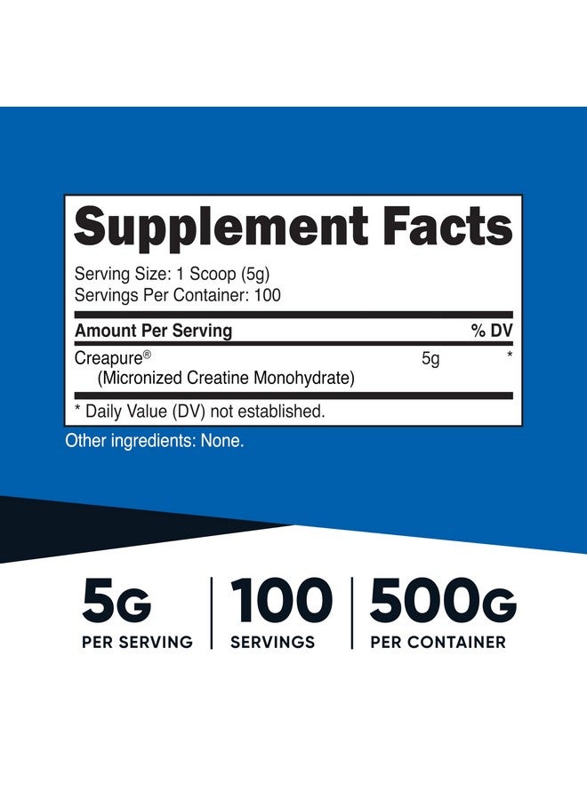 Nutricost Nutricost Creapure® Creatine Monohydrate 500 Grams  - Image 2