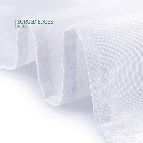Surmente White Tablecloth for Round Tables, 90-inch Round Table Cloths for Weddings, Banquets, or Restaurants - Image 4