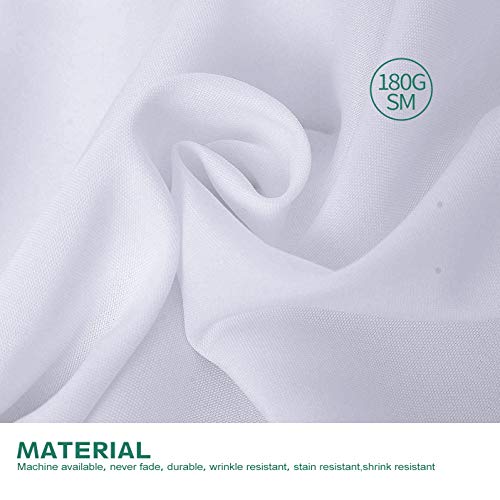 Surmente White Tablecloth for Round Tables, 90-inch Round Table Cloths for Weddings, Banquets, or Restaurants - Image 3