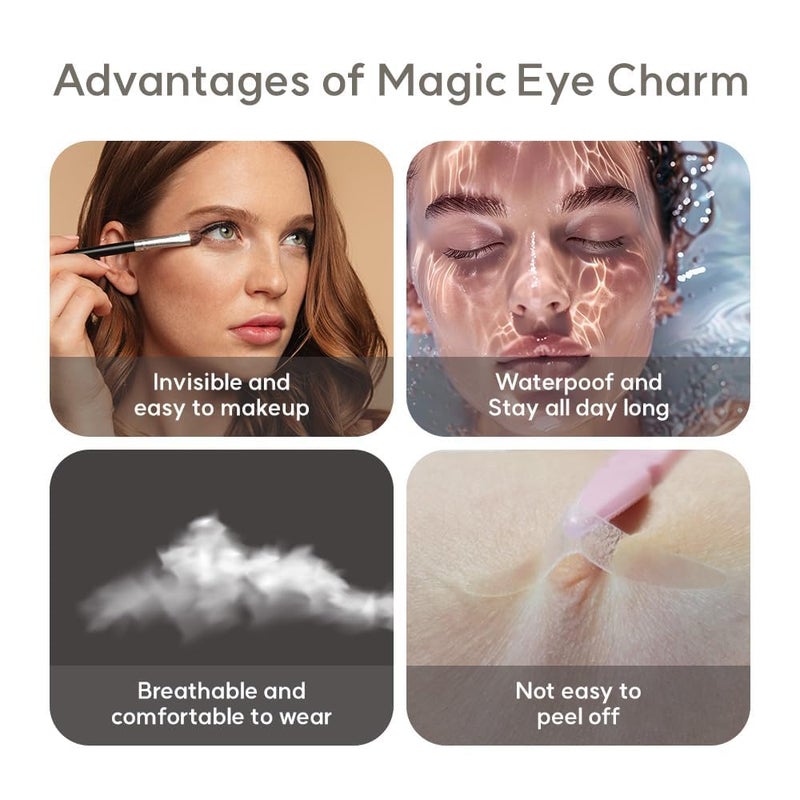 Gilded Cloud Both Sides Sticky Ultra Instant Lift Without Surgery Hooded, Droopy, Uneven, Mono-Eyelids Invisible Fiber Double Side Tapes Stickers 240Pcs (Medium) - Image 3
