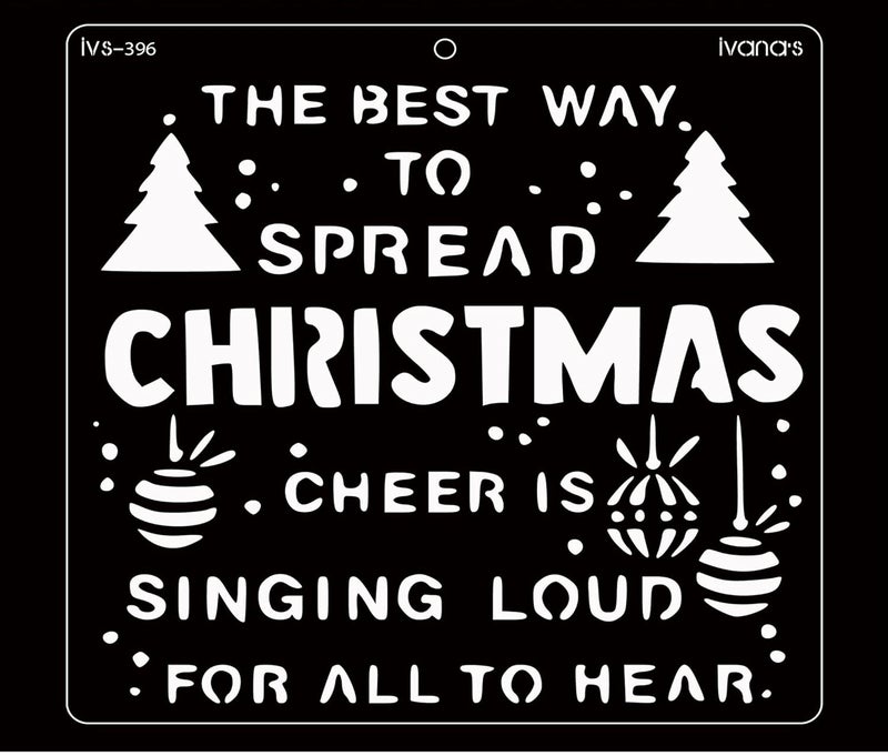 ivana's Ivana's Christmas Decortion Stencil for Art & Craft, Reusable DIY Decorative Stencil for Painting on Canvas, Fabric, Cloth, Paper, Glass, Furniture and Wall, Size - 6 x 6 inch, IVS-396  - Image 1