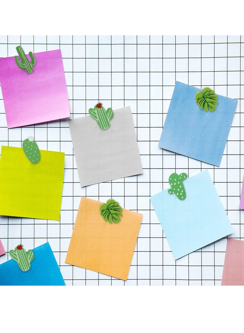 SYOSI دبابيس خشبية، دبابيس إبهام على شكل أوراق نخيل الصبار، دبابيس إبهام لطيفة مزخرفة لتعليق الصور على الحائط، أو الخرائط، أو لوحة الإعلانات، أو لوحات الفلين (50 قطعة) - Image 5