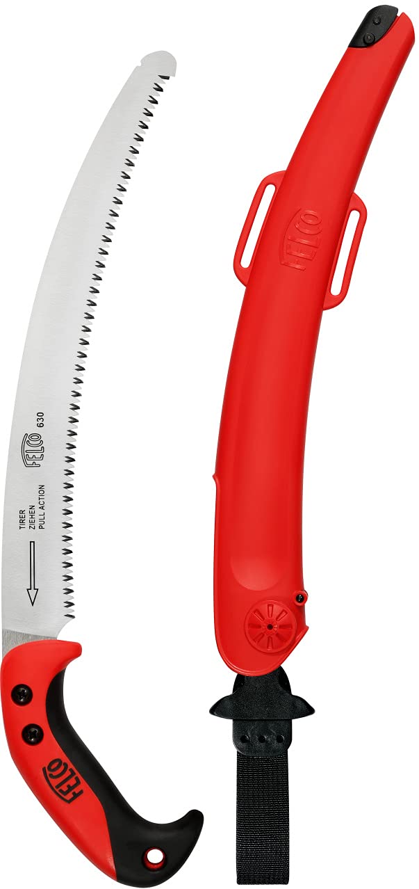 FELCO F630 Pruning Saw – Full-Stroke Pull-Cut Saw for Tree Trimming, Forestry & Outdoor Use | Tree Branch Cutter | Handsaw with Chrome-Plated 13" Blade, Ergonomic Handle, Locking Sheath with Belt Loop - Image 4