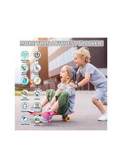 PROMASS Fitness Tracker for Kids Fitbit for Boys Girls 6+ Fitness Watch Activity Tracker with Pedometers, Heart Rate & Sleep Monitor, Stopwatch, Waterproof Gift for Children (Pink Camouflage)  - Image 2