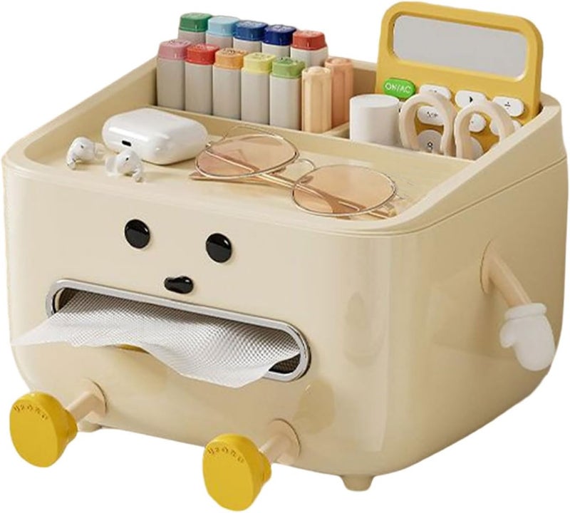 Effective Tissue Holder and Organizers Sturdy Tissue Holder with Storage for Small Essential Bedroom Bedsides - Image 1