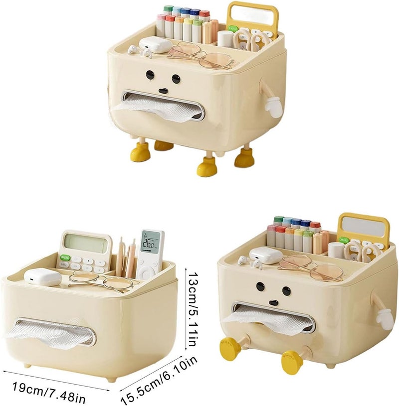 Effective Tissue Holder and Organizers Sturdy Tissue Holder with Storage for Small Essential Bedroom Bedsides - Image 3