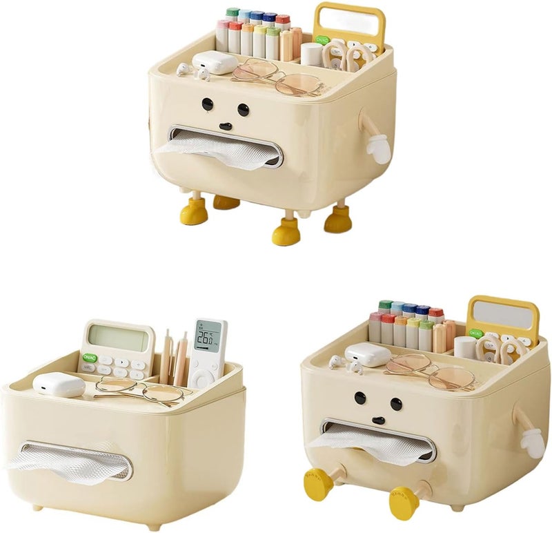 Effective Tissue Holder and Organizers Sturdy Tissue Holder with Storage for Small Essential Bedroom Bedsides - Image 4