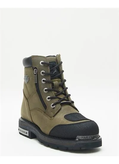 HARLEY DAVIDSON Renshaw Men's Green Nubuck Boots