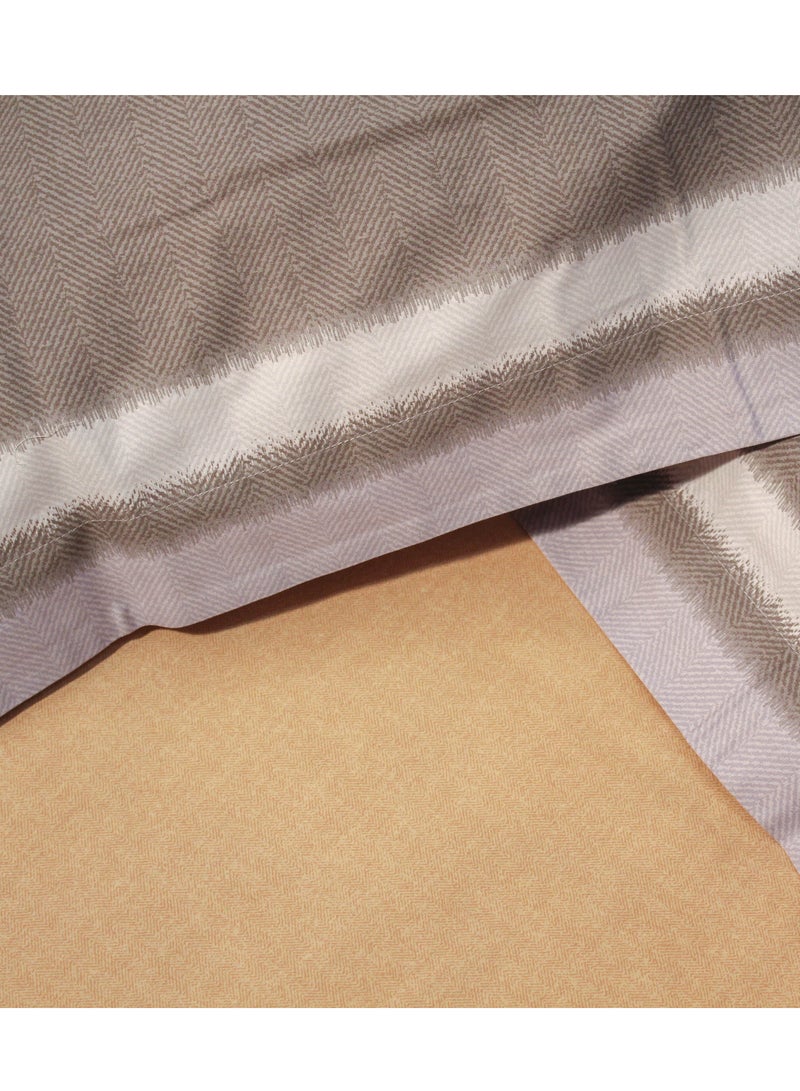 Refined Sulfur Cotton Santori Brown 200 * 230cm Bed Set of Four Pieces  - Image 2