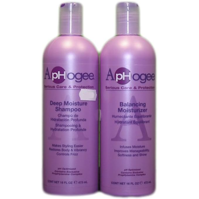 ApHogee DEEP MOISTURE SHAMPOO AND BALANCING MOISTURIZER