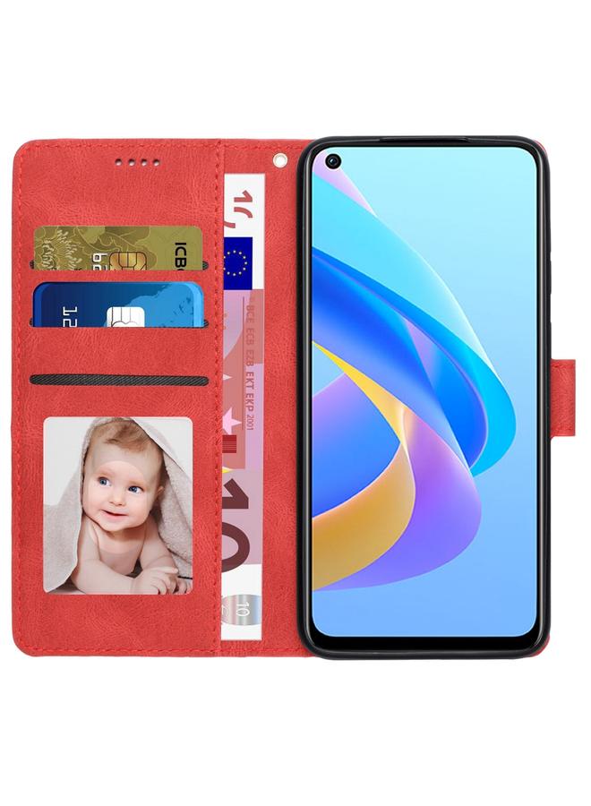 S-TOP Case For OPPO A36 4G / A76 4G / A96 4G / Realme 9i 4G Fantasy Skin-feel Calfskin Texture Leather Phone Case - Image 4