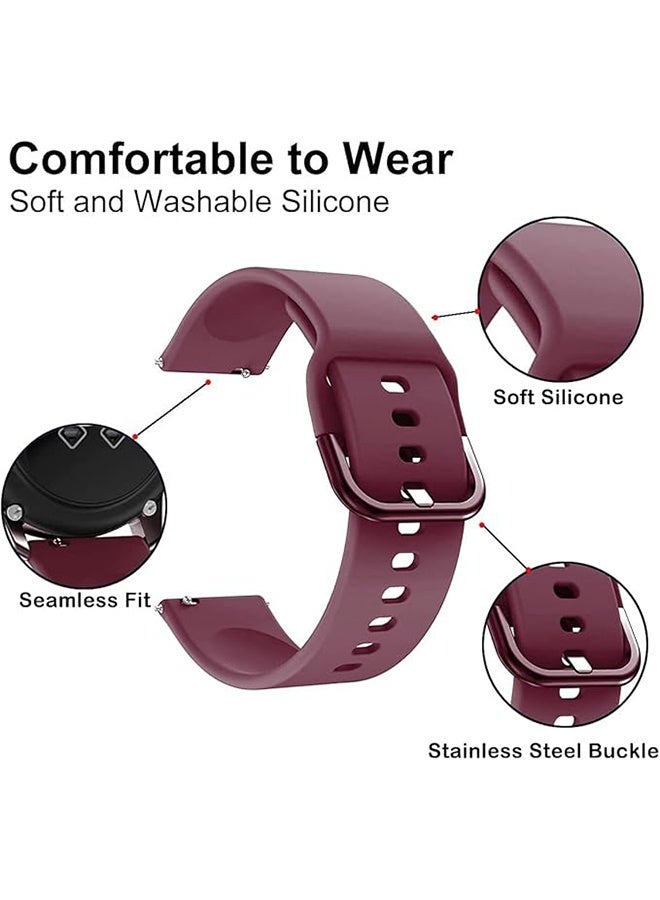 واي جيه سوار رياضي من السيليكون لسامسونج جالاكسي أكتيف 2 ، أحزمة ساعة 20 ملم متوافقة مع سامسونج جالاكسي ووتش أكتيف 2 ، رجال ، 4 عبوات أسود ، أبيض ، بنفسجي غامق ، أزرق غامق - Image 2