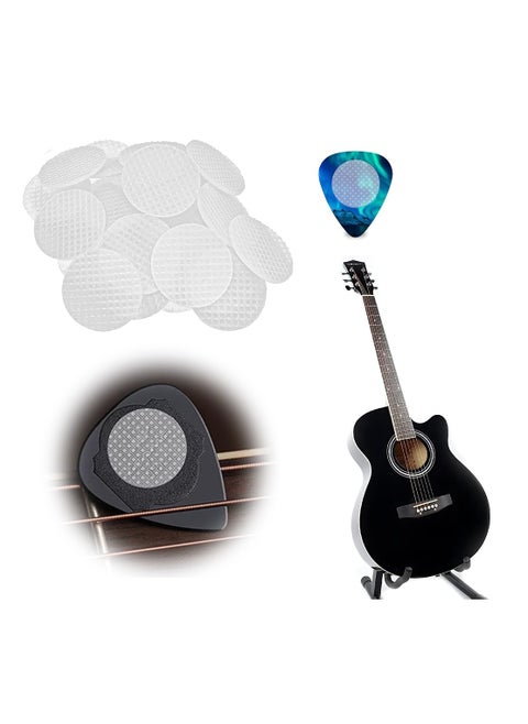 Grips for Guitar Picks 40 Pcs Self Adhesive Guitar Pick Grips, to Help You Hold Guitar Picks Tightly Pick Round Washer Pick Gripper Stop Dropping Your Guitar Picks While Playing