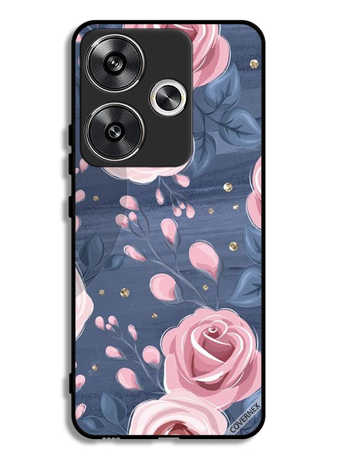 Covernex غطاء حماية Xiaomi Poco F6 5G بنمط الورود والأوراق - Image 1