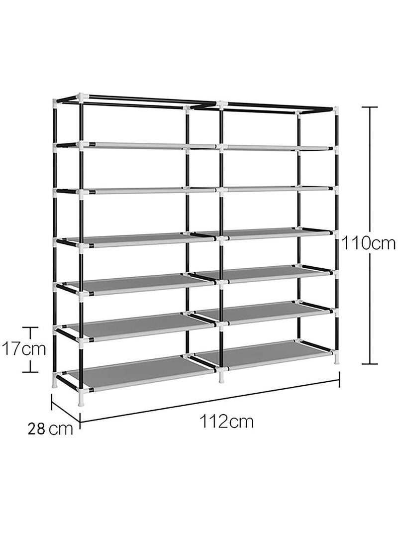 HomarKet 12-Layer Simple Dustproof Shoe Rack Coffee Brown - Image 2